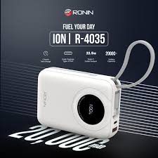 Ronin R-4035 | 20000mAh Dual Output Power Bank (22.5W + 20W)