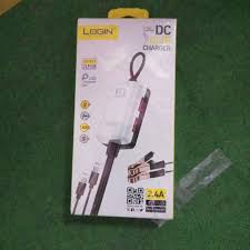 Login LT-111 2.4A Dual USB DC Charger – Micro + Type-C Output with Auto ID Technology